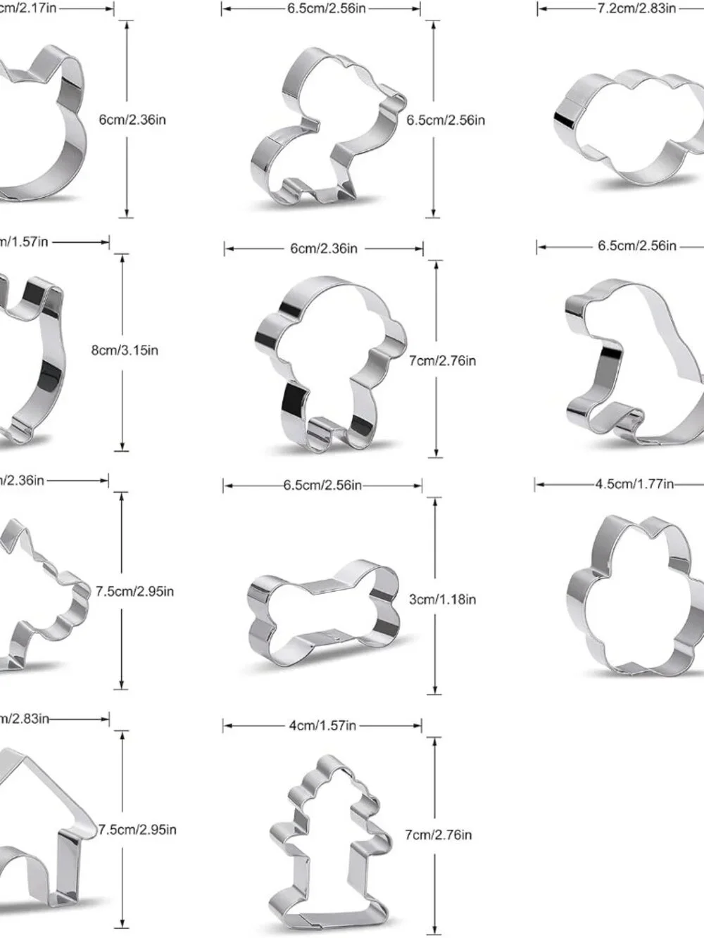 New Sealed 11 Dog Cookie Cutter Set Pet Treats Baking Puppy Party UNOPENED